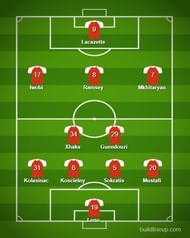 Arsenal's line-up